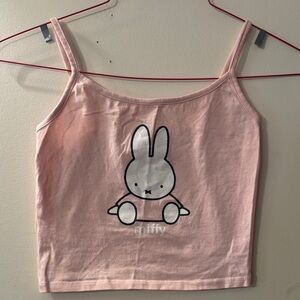 Miffy Pink Crop Top with Bunny Design
